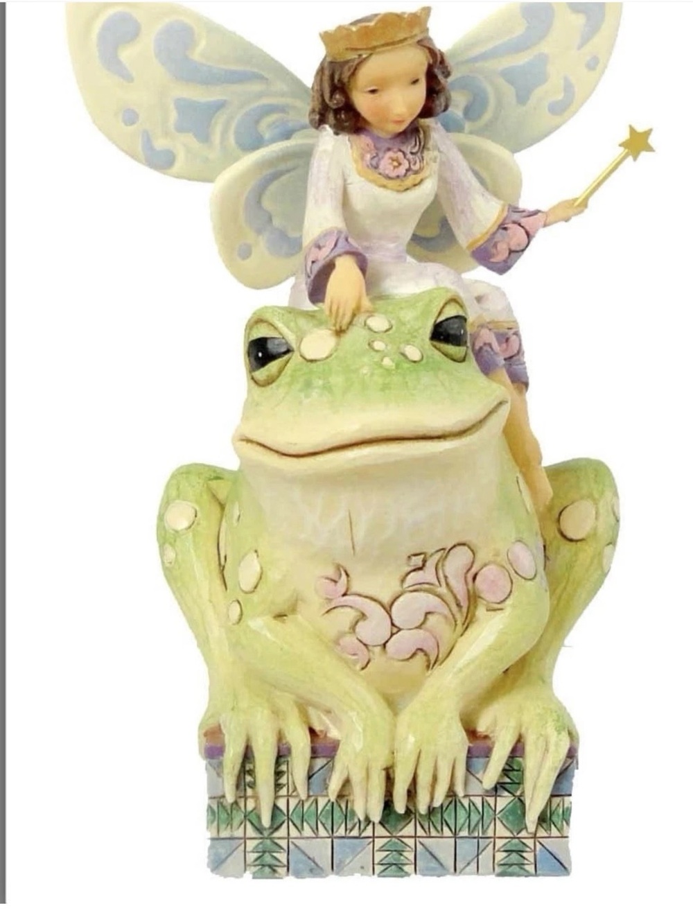Jim Shore Fairy on Frog Figurine Fantasy 'Have You Kissed A Frog Today' 4014980